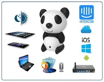 Видеоняня Panda WiFi-LAN видеокамера с DVR , HD (MIPC)