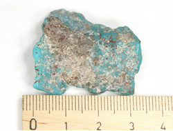 Бирюза, необработанный, дикий образец, США, Аризона (34*30*9 мм, 5,1 г) №37595