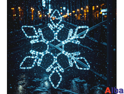 Светодиодная консоль Снежинка, 1м