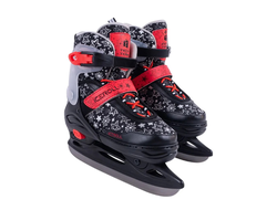 Подростковые раздвижные коньки Iceroll красно‑чёрные 35–38 M