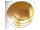 Подложка для торта фигурная 300 мм (золото/белая), 1,5 мм
