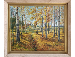 "Бабье лето" холст масло Еланский А.А. 1991 год