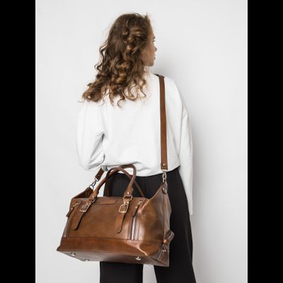 Кожаная дорожная сумка Ravenna Premium brown (арт. 4047-63)