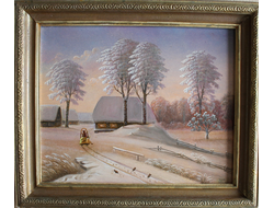 "Зимний пейзаж" картон масло 2001 год