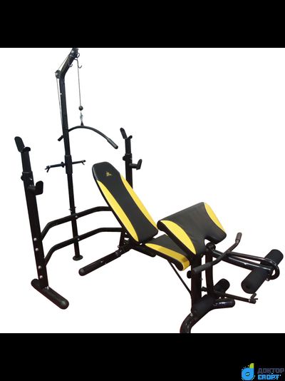 Скамья со стойками под штангу DFC D780