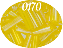 Стеклярус Zlatka 6мм 10гр цвет № 0170 желтый радужный