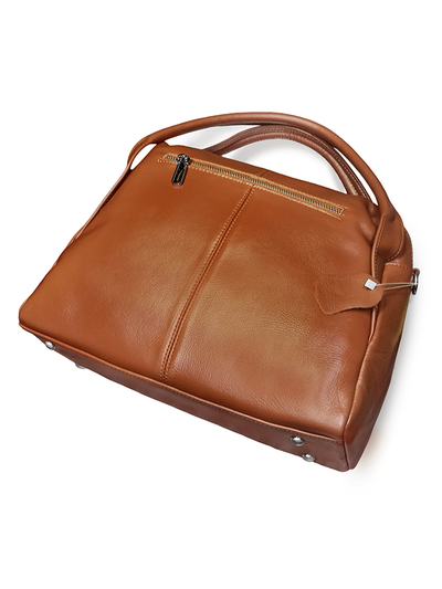 (АРТИКУЛ: 9993/0/82) СУМКА ЖЕНСКАЯ НЕБОЛЬШАЯ, НАТУРАЛЬНАЯ КОЖА, РЫЖАЯ, СПЕРЕДИ ВЕРТИКАЛЬНЫЕ КАРМАНЫ, РЕМЕНЬ ЧЕРЕЗ ПЛЕЧО