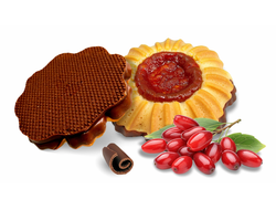 Печенье сдобное «Летний цветок» с глазированным донышком