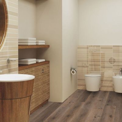 Виниловый пол Wineo 800 Wood XL Mud Rustic Oak DB00063 клеевой