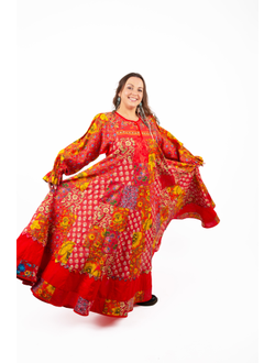 Лоскутное платье в русском стиле "Вечерний Звон"