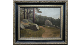 Билибин И.Я. Пейзаж с валунами 1895 г. Холст, масло 33,3Х43,4 (1244)