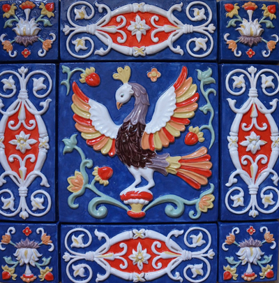 Квадрат "Орнаменталь" (фасадный изразец)