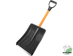 Лопата авто. с алюминиевой накладкой 365*250 алюминиевый черенок "ЗАРЯ"