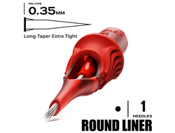 1 LLT-ET / 0,35mm -  Round Liner Long Taper Extra Tight - CARTEL