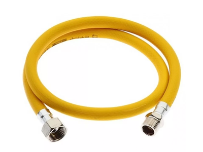 Подводка для газа полимерная 3/4", желтая "ELKA" (Россия), L-1,0 м, г/ш
