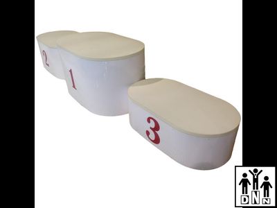 Пьедестал матрешка для награждения овальный АС-6 (размер 1 места 1000 х 650 х 540 мм) DNN