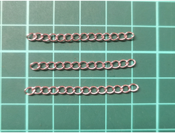 УДЛИНИТЕЛЬНАЯ ЦЕПОЧКА  ИЗ НЕРЖАВЕЮЩЕЙ СТАЛИ  -  около  4см