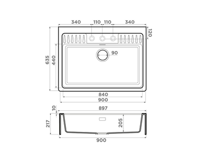 Мойка OMOIKIRI KINOKAWA 90