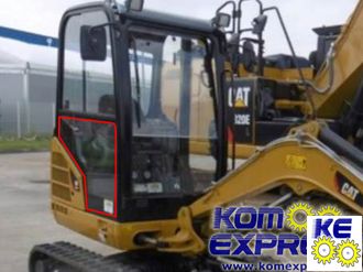 390-2332 Стекло правое нижнее для экскаваторов CAT 301.7D  302.2D  302.4D