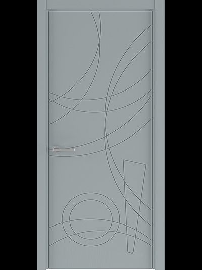 Дверь межкомнатная Line 13 софт серый