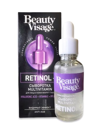 Beauty Visage Сыворотка-МУЛЬТИВИТАМИН Retinol+ для лица и кожи вокруг глаз 30мл ФитоК