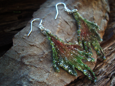 Волшебные серьги в стиле фэнтезийного бохо "Крылышки феи Луголесья"