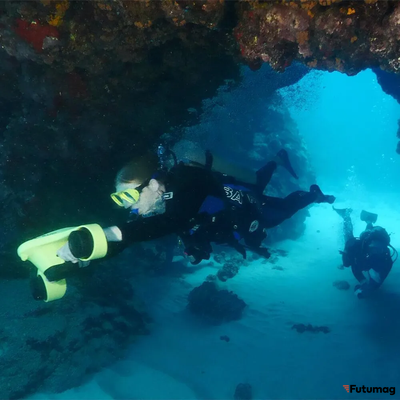 Подводный электроскутер MANTA синий