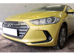 Защита радиатора Hyundai Elantra VI (AD) 2015- (5 частей) black