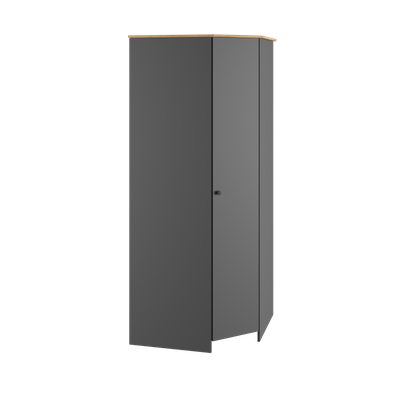 Теодора Шкаф угловой Графит/Дуб крафт