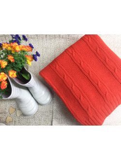 Плед вязаный "Косы"