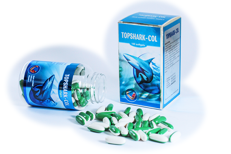 Капсулы на основе акульего хряща TOPSHARK-COL 100 шт (США-Вьетнам)