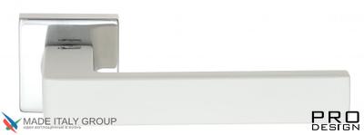 Дверная ручка Venezia Unique "BIBLO" полированный хром / белый