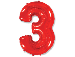 Фольгированная цифра-Красная