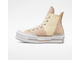 Кеды Converse Chuck 70 Plus Colorblock бежевые высокие