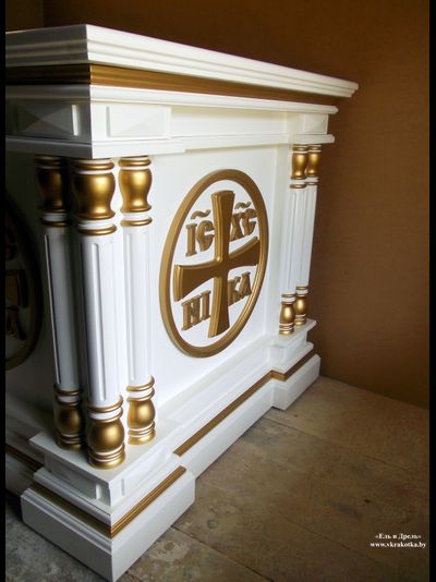 Облачение на престол белое с золотом