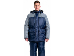 Костюм зимний Балтика (тк.Оксфорд) п/к, т.синий/серый