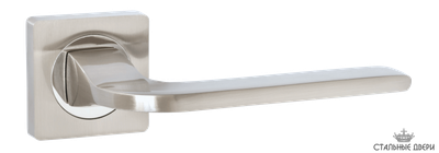 Ручка на квадратном основании VETTORE R06.130 SN/CP (Сатин/Хром)