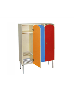 ШКАФ ДЕТСКИЙ ШРР-3 (ЛДСП) НА МЕТАЛЛОКАРКАСЕ С РЕШЕТКОЙ