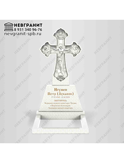 Гранитный комплекс 24 крест Игумен Петр вертикальный