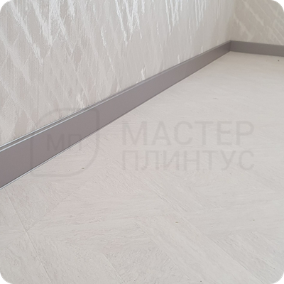 Плинтус ХДФ Dollken Cubu Flex Life 80мм Х 2,5 м 1246 Серебро платина