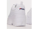 Fila Disruptor 2 Белые кожаные на танкетке