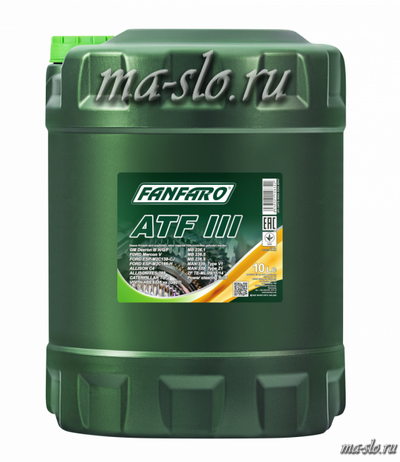 ТРАНСМИССИОННОЕ МАСЛО FANFARO ATF-III 10L
