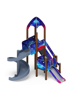 Серия «Космопорт» (Космос) ДИК 2.14.04-02 H=750 H=2000 винтовой скат игровой комплекс