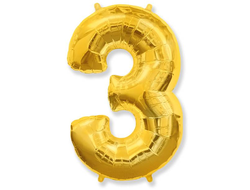 Цифра 3 золото