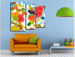 Модульная картина "Круговорот фруктов"