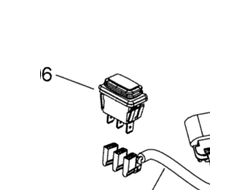 Кнопка включения Эко режима оригинал BRP 515177569 для BRP LYNX/Ski-Doo (ECO Rocker Switch)