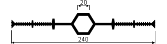 Гидрошпонка DI 240/20 (20 пог.м)