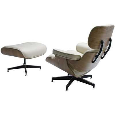 EAMES LOUNGE CHAIR и оттоманка EAMES LOUNGE CHAIR бежевые