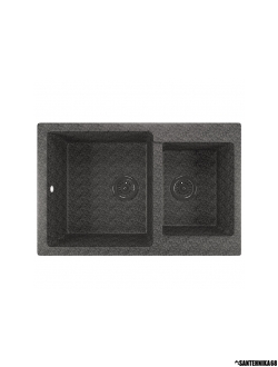 Мойка из искусственного мрамора MIXLINE ML-GM30 двухчашевая 500*770*200мм