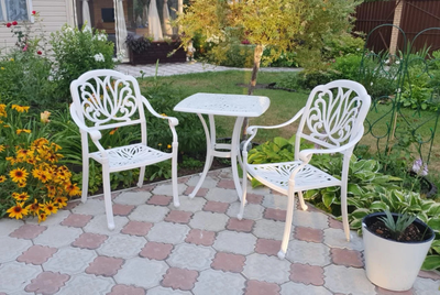 кофейный комплект MILAN белый из литого алюминия